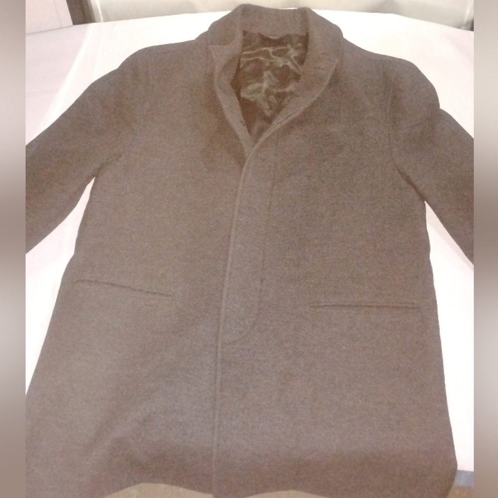 Brooks Brothers Vtg Wool Angora Topcoat 42R Charcoal Grey Overcoat Suit Jacket - Picture 9 of 16